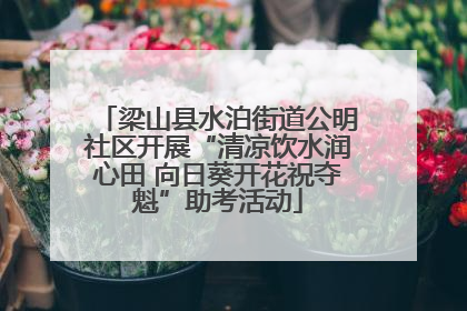 梁山县水泊街道公明社区开展“清凉饮水润心田 向日葵开花祝夺魁”助考活动