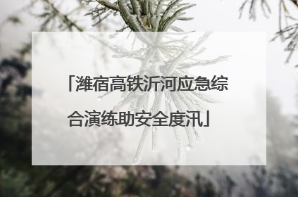 潍宿高铁沂河应急综合演练助安全度汛