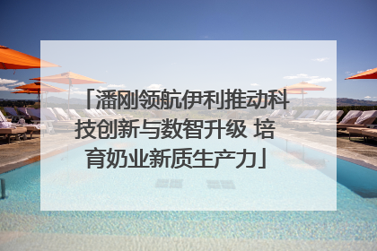 潘刚领航伊利推动科技创新与数智升级 培育奶业新质生产力