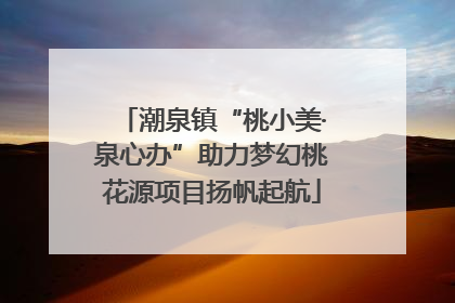 潮泉镇“桃小美·泉心办”助力梦幻桃花源项目扬帆起航