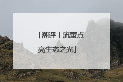 潮评丨流萤点亮生态之光