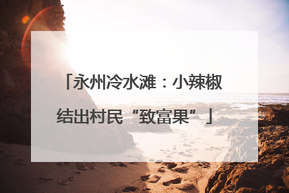 永州冷水滩：小辣椒结出村民“致富果”