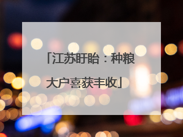 江苏盱眙：种粮大户喜获丰收