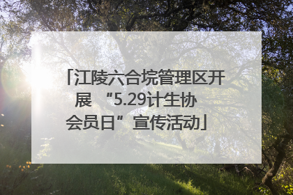 江陵六合垸管理区开展 “5.29计生协会员日”宣传活动