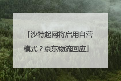 沙特起网将启用自营模式？京东物流回应