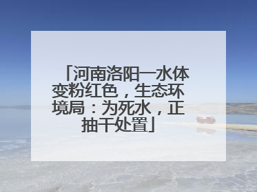 河南洛阳一水体变粉红色，生态环境局：为死水，正抽干处置