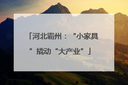 河北霸州：“小家具”撬动“大产业”