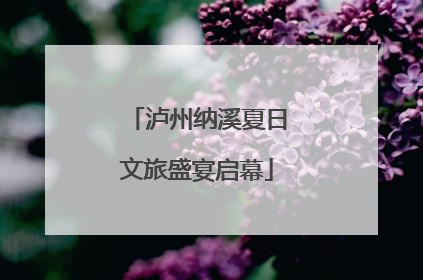 泸州纳溪夏日文旅盛宴启幕