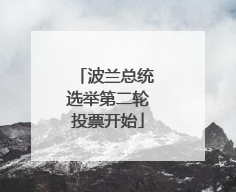 波兰总统选举第二轮投票开始