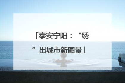 泰安宁阳：“绣”出城市新图景