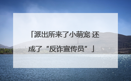 派出所来了小萌宠 还成了“反诈宣传员”