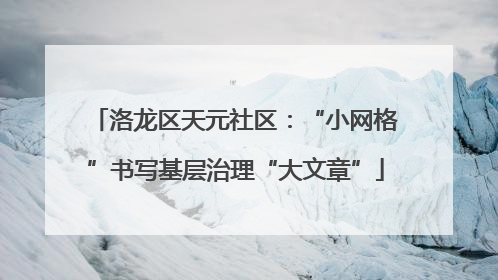 洛龙区天元社区：“小网格”书写基层治理“大文章”
