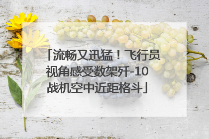 流畅又迅猛！飞行员视角感受数架歼-10战机空中近距格斗