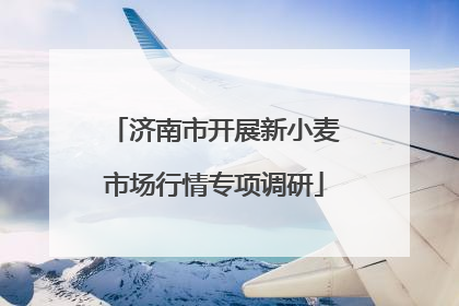 济南市开展新小麦市场行情专项调研