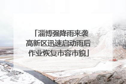 淄博强降雨来袭 高新区迅速启动雨后作业恢复市容市貌