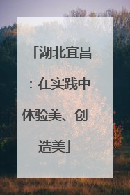 湖北宜昌：在实践中体验美、创造美