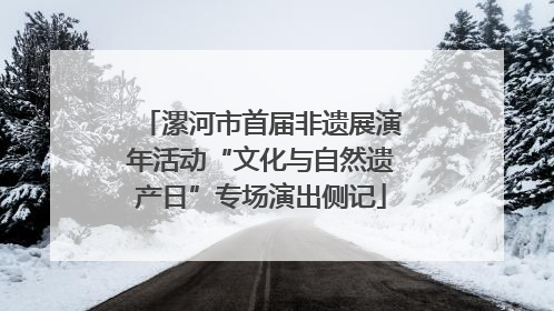 漯河市首届非遗展演年活动“文化与自然遗产日”专场演出侧记