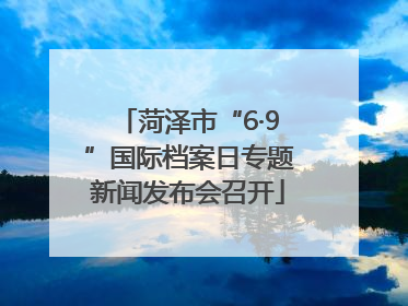菏泽市“6·9”国际档案日专题新闻发布会召开