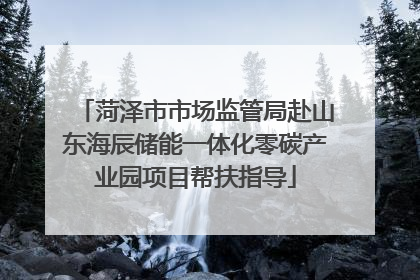 菏泽市市场监管局赴山东海辰储能一体化零碳产业园项目帮扶指导