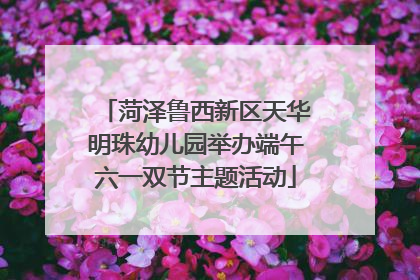 菏泽鲁西新区天华明珠幼儿园举办端午六一双节主题活动