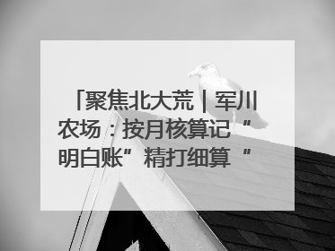 聚焦北大荒｜军川农场：按月核算记“明白账”精打细算“过紧日子”