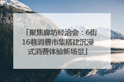 聚焦廊坊经洽会：6街16巷消费市集搭建沉浸式消费体验新场景