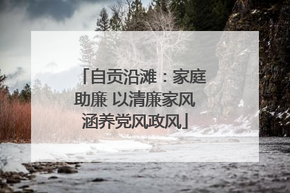 自贡沿滩：家庭助廉 以清廉家风涵养党风政风