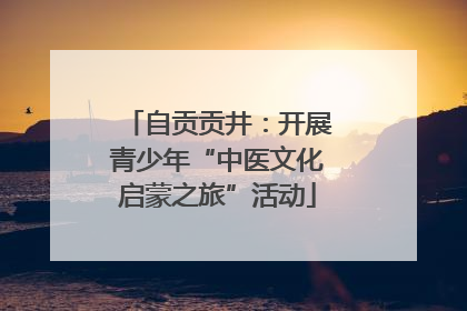 自贡贡井：开展青少年“中医文化启蒙之旅”活动