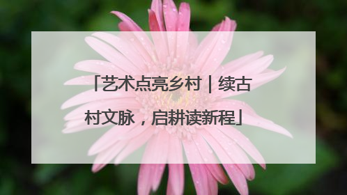 艺术点亮乡村｜续古村文脉，启耕读新程