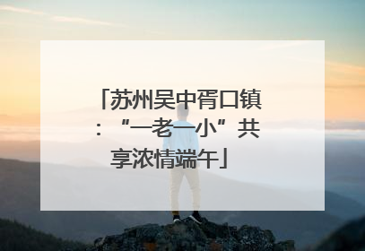 苏州吴中胥口镇：“一老一小”共享浓情端午
