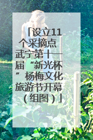 设立11个采摘点 武宁第十一届“新光杯”杨梅文化旅游节开幕（组图）