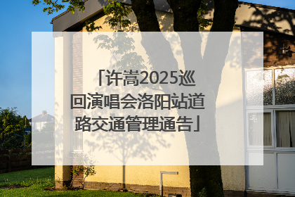 许嵩2025巡回演唱会洛阳站道路交通管理通告