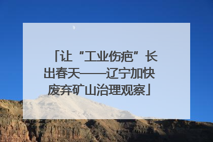 让“工业伤疤”长出春天——辽宁加快废弃矿山治理观察