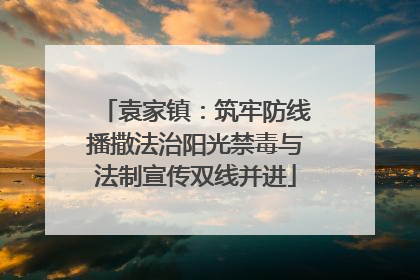 袁家镇：筑牢防线播撒法治阳光禁毒与法制宣传双线并进