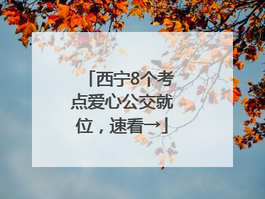 西宁8个考点爱心公交就位，速看→