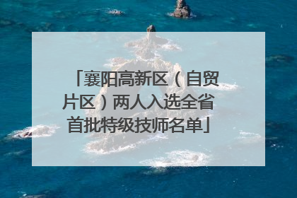 襄阳高新区（自贸片区）两人入选全省首批特级技师名单