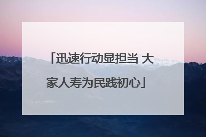 迅速行动显担当 大家人寿为民践初心