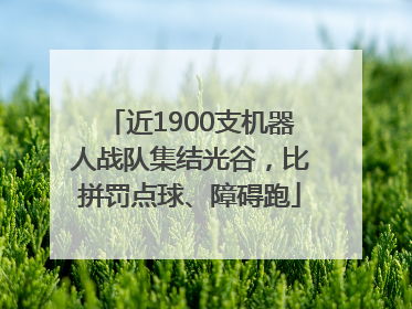 近1900支机器人战队集结光谷，比拼罚点球、障碍跑