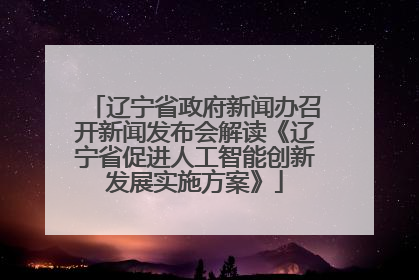 辽宁省政府新闻办召开新闻发布会解读《辽宁省促进人工智能创新发展实施方案》