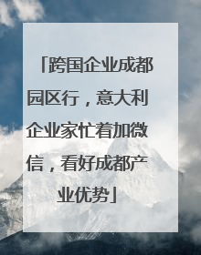跨国企业成都园区行，意大利企业家忙着加微信，看好成都产业优势