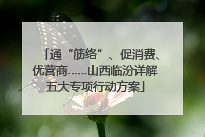 通“筋络”、促消费、优营商……山西临汾详解五大专项行动方案