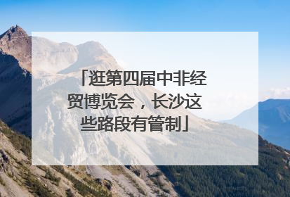 逛第四届中非经贸博览会，长沙这些路段有管制