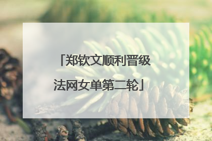 郑钦文顺利晋级法网女单第二轮