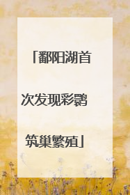 鄱阳湖首次发现彩鹮筑巢繁殖
