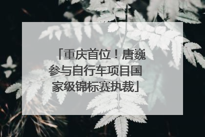 重庆首位！唐巍参与自行车项目国家级锦标赛执裁