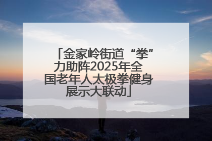 金家岭街道“拳”力助阵2025年全国老年人太极拳健身展示大联动