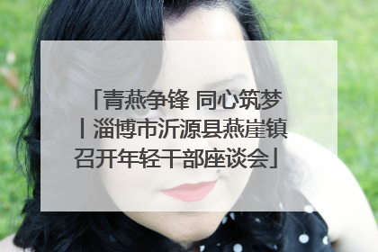 青燕争锋 同心筑梦丨淄博市沂源县燕崖镇召开年轻干部座谈会