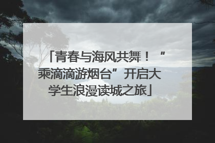 青春与海风共舞！“乘滴滴游烟台”开启大学生浪漫读城之旅