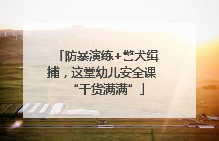 防暴演练+警犬缉捕，这堂幼儿安全课“干货满满”