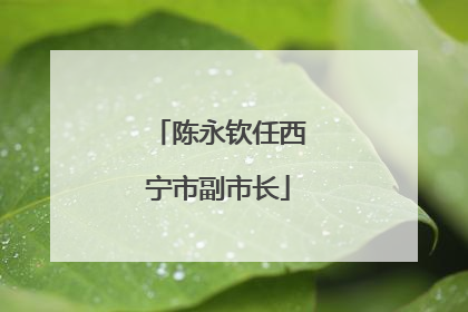 陈永钦任西宁市副市长